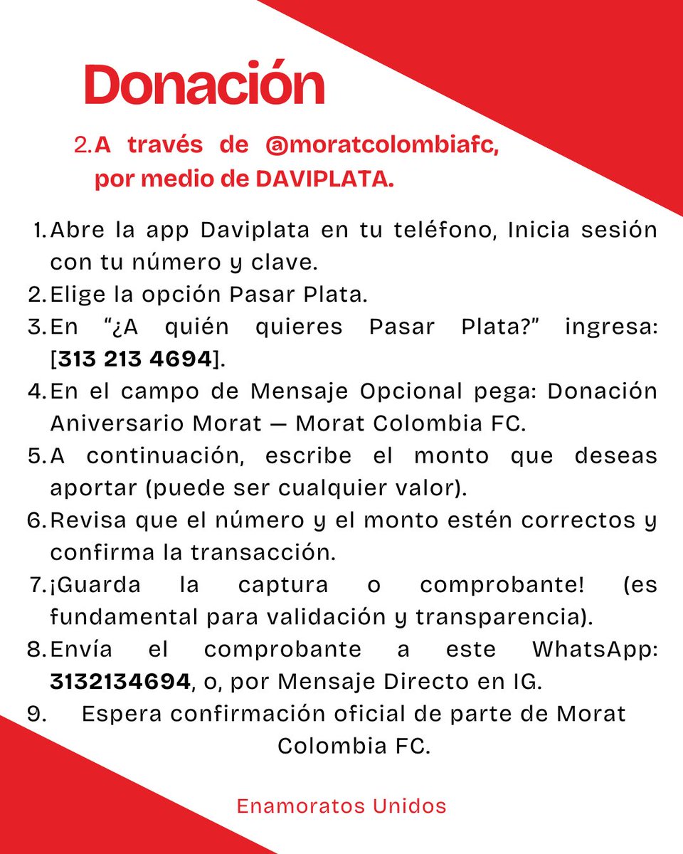 MoratColombiaFC's tweet image. Bienvenidxs oficialmente a la “Moratón”

Es el momento del año en el que el fandom se une para apoyar a la Fundación Aprender a Quererte. Durante dos semanas, del 1 al 13 de diciembre, estaremos recaudando fondos para lograr grandes oportunidades.

Cada peso VALE.

@LaTeaMorat
