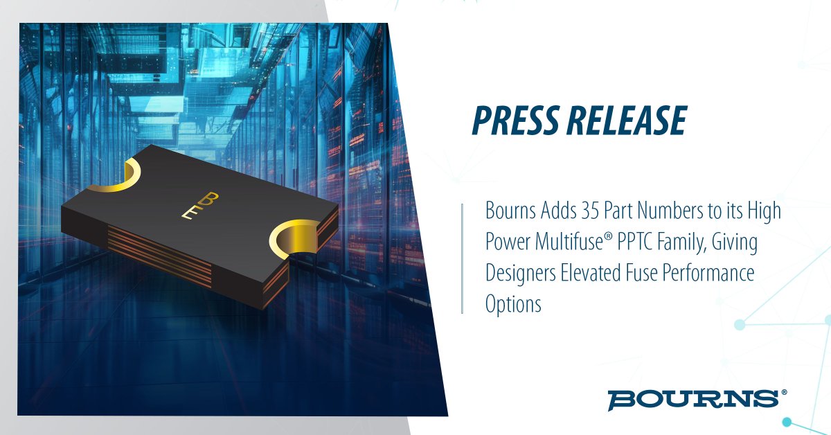 Bourns's tweet image. Overcurrent protection that resets itself? That&apos;s the power of PPTC technology. We&apos;re expanding our MF-MSMF Series resettable fuses—protecting USB, HDMI &amp;amp; data center ports w/o needing replacement after every event. bourns.co/442NNBA #CircuitProtection #PPTCFuses #Bourns