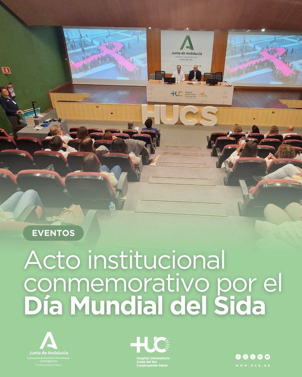 ASCostadelSol's tweet photo. #DíaMundialdelSida 🟥 El pasado 28 de noviembre, el Hospital Universitario Costa del Sol se sumó al acto institucional organizado por @avancepositivo1 con motivo de esta jornada, que se celebra hoy, 1 de diciembre 📅 https://t.co/o2TPn7qUL4