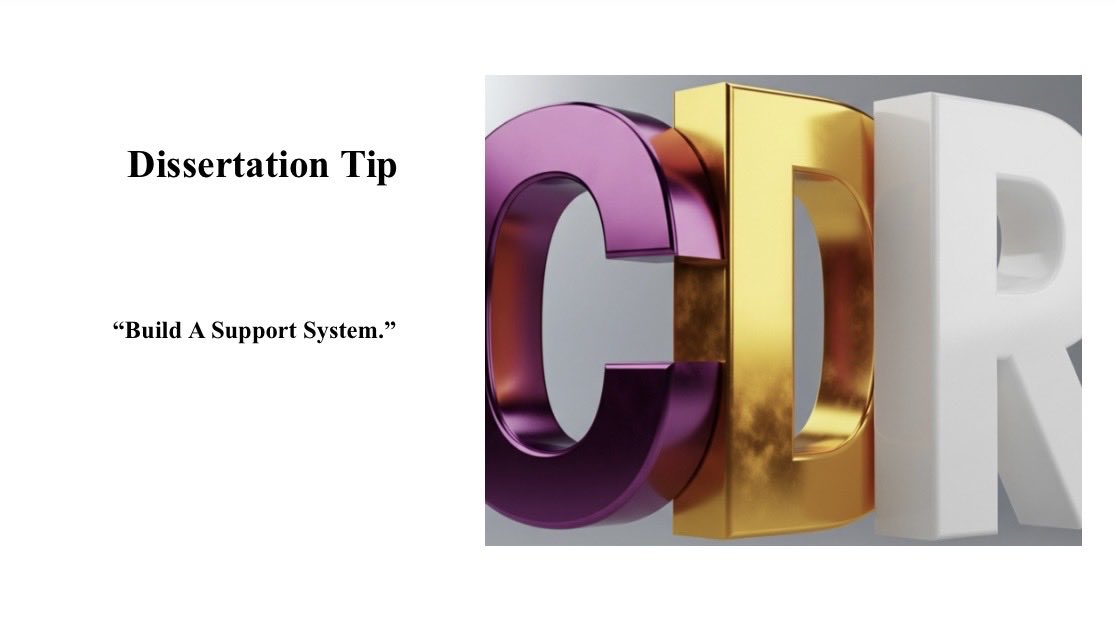 CiteDrRob's tweet image. Dissertation Tip of the Week:  A support system is crucial while pursuing a doctoral degree as this venture is stressful and can lead to mental health issues.  Find those people who will provide emotional support to help you through your journey.  #dissertationwriting