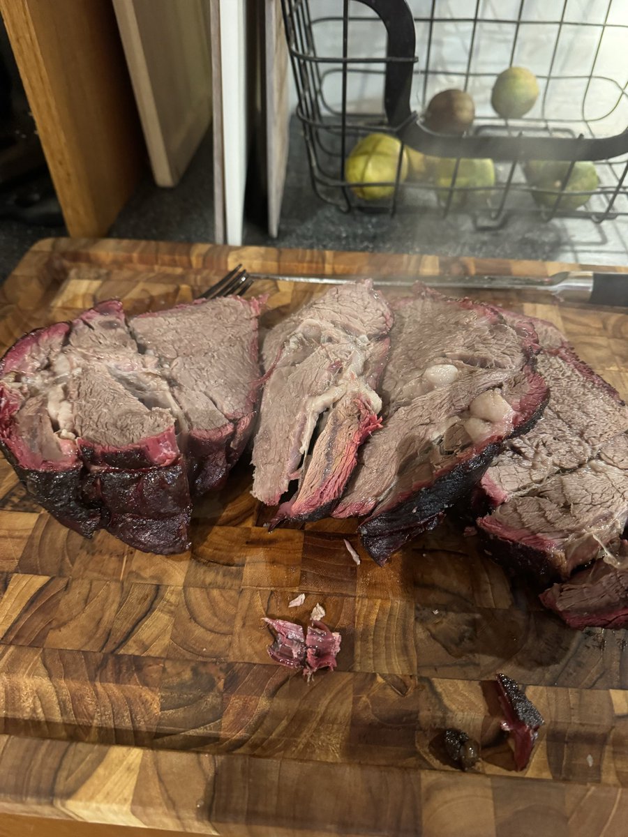 Smoked and braised a blade roast last night. Turned out fantastic