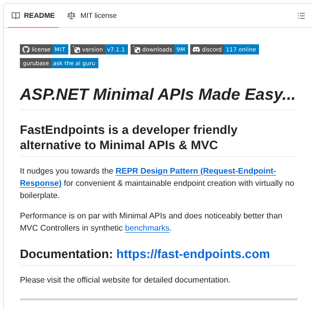 tom_doerr's tweet image. Alternative to Minimal APIs using REPR pattern

github.com/FastEndpoints/…