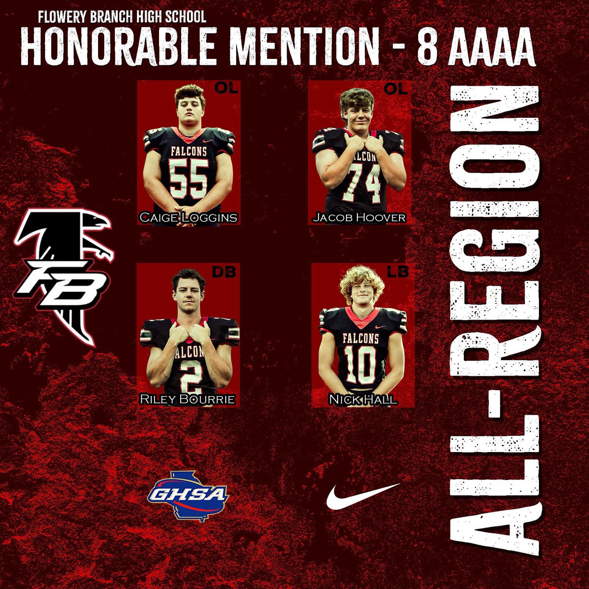 Congratulations to the following players for making All Region for the 2025 season! Great job this season. Keep working hard!