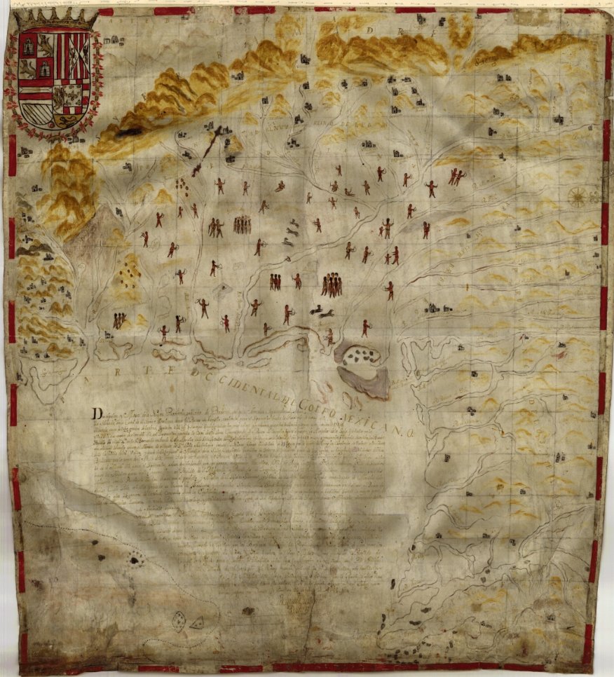 El mapa “de la nueva provincia, poblada de bárbaros”, de 1744, abarca los territorios desde el puerto de Tampico hasta Texas.

Conócelo en la BDMX: bdmx.mx/documento/mapa…