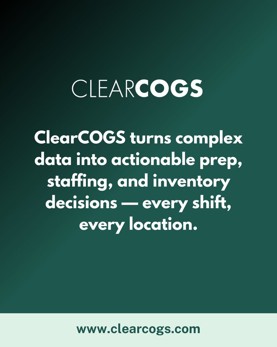 Running a restaurant means juggling weather, events, trends, staffing, and inventory. ClearCOGS connects the dots so you always know what to prep and how to staff. See it in action ➡️