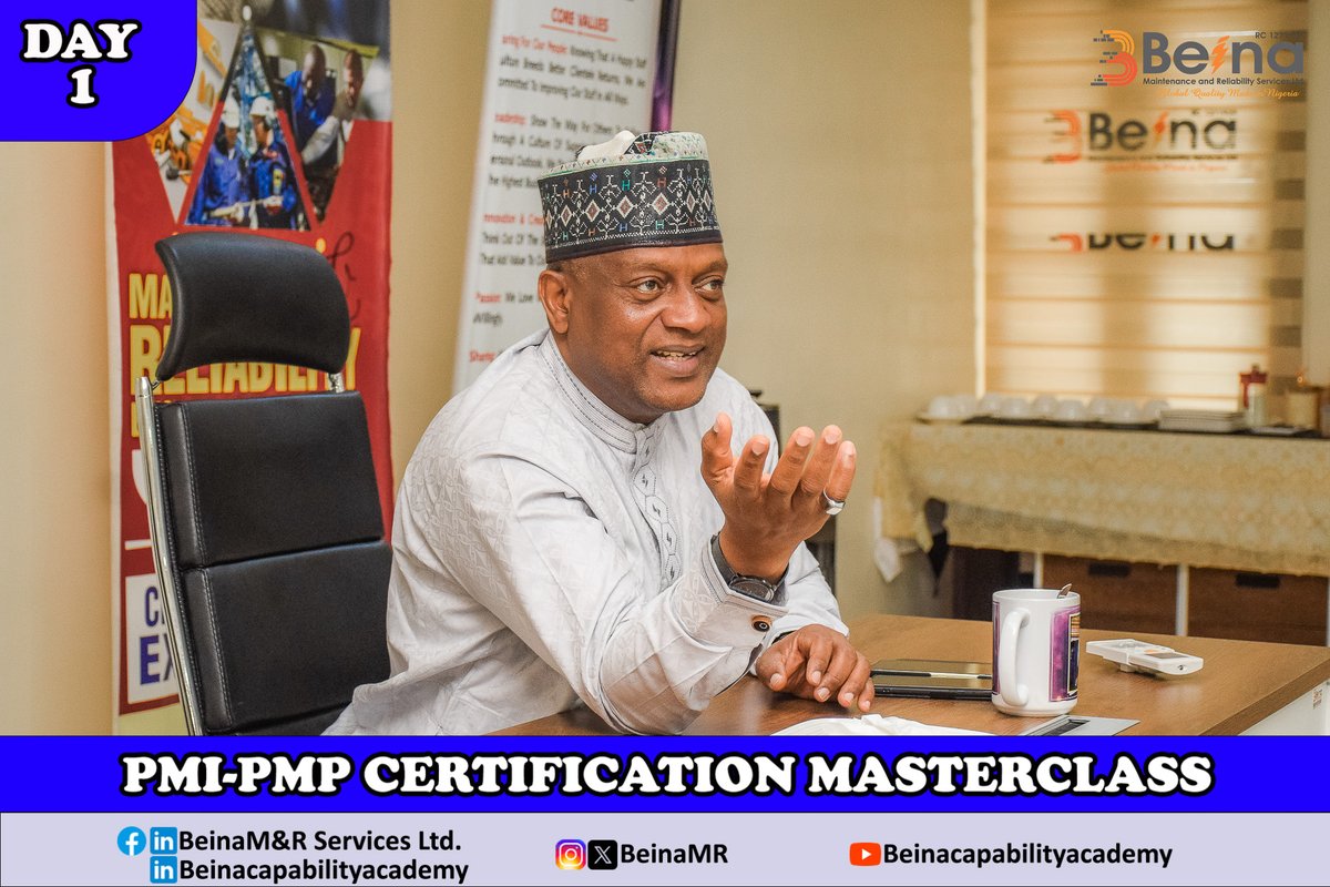 BeinaMR's tweet image. Day 1 of 5: Project Management Professional (PMI-PMP) masterclass @BeinaMR 

Today, we delved into the world of 𝐏𝐌𝐏, speaking on the introduction to project management, when and why Agile Methodologies over Waterfall.......