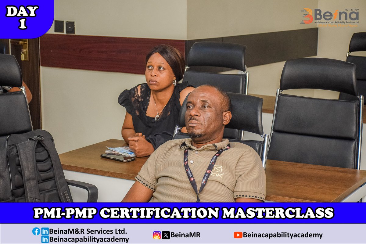 BeinaMR's tweet image. Day 1 of 5: Project Management Professional (PMI-PMP) masterclass @BeinaMR 

Today, we delved into the world of 𝐏𝐌𝐏, speaking on the introduction to project management, when and why Agile Methodologies over Waterfall.......