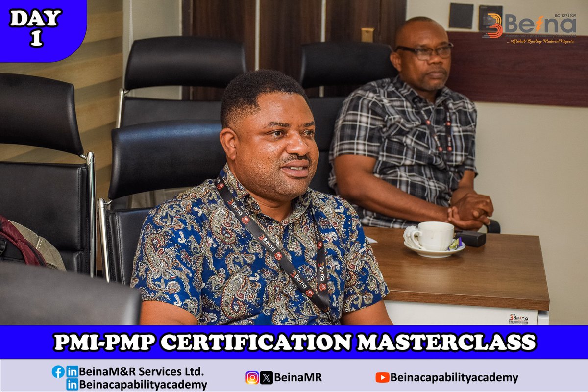 BeinaMR's tweet image. Day 1 of 5: Project Management Professional (PMI-PMP) masterclass @BeinaMR 

Today, we delved into the world of 𝐏𝐌𝐏, speaking on the introduction to project management, when and why Agile Methodologies over Waterfall.......