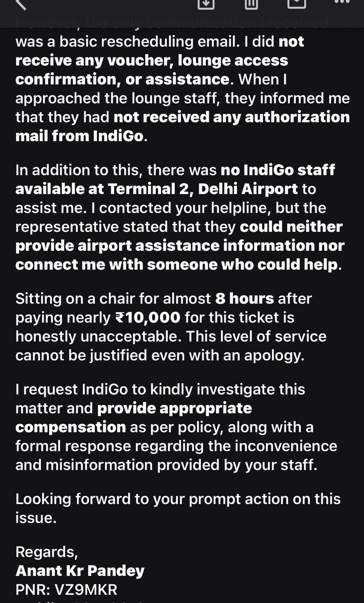 AnantKumar62152's tweet image. IndiGo Team,
I am Anant Kr Pandey, and I found out no one ever should travel through indigo flights, I have mentioned my case they got worst support
#indigo #CustomerService #consumerHelp #cabincrew  #IndigoTo1Billion #indigoxgreen #IndigoTo1Billion 

@IndiGo6E @ConsumerHelpBBR