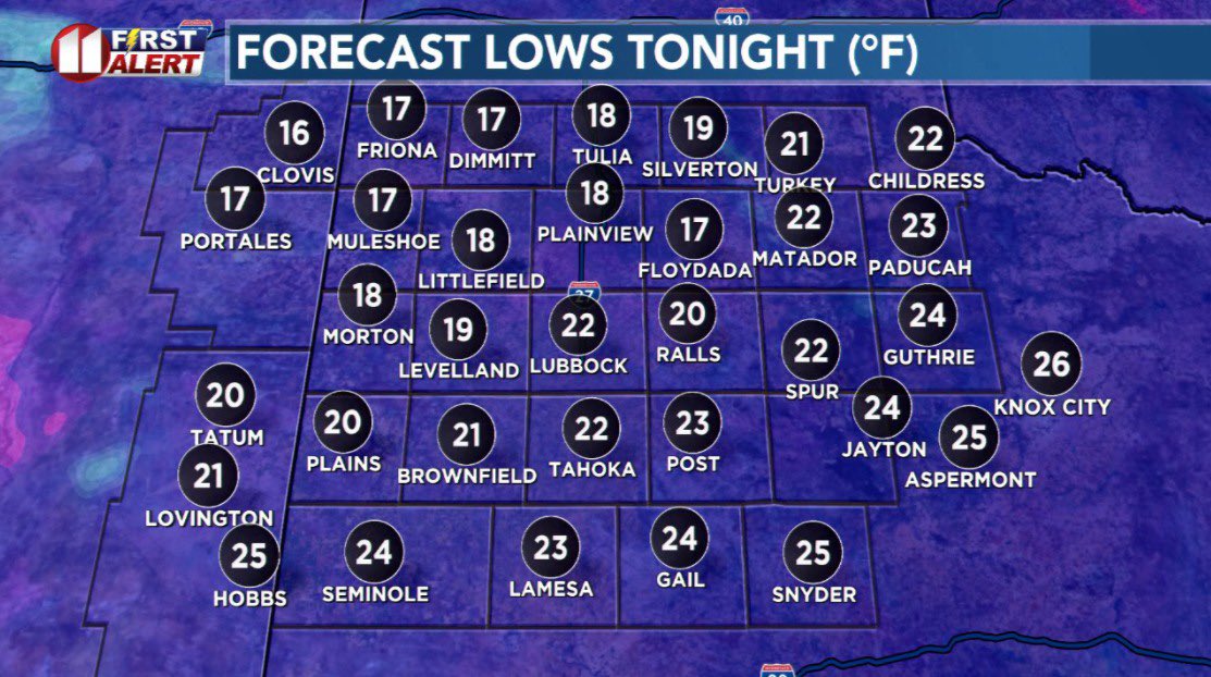 A reinforcing shot of cold air will arrive from the north late today. Under a clear sky tonight, winds will be light and low temperatures will be similar to this morning - cold.