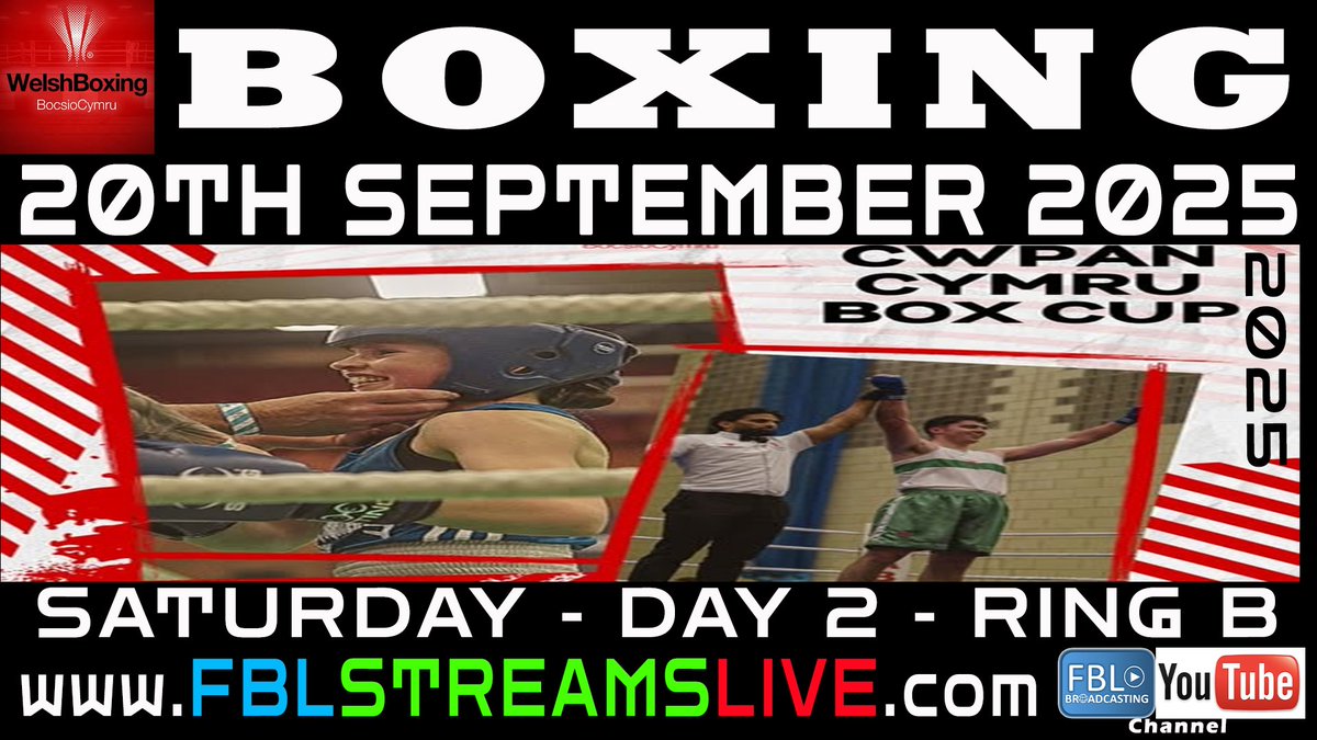 AVAILABLE TO THE PUBLIC NOW!!! Welsh Boxing Box Cup 2025 - 20/09/25!!! DAY 2 - Saturday - RING B!! These young boxers take to the canvas to become Welsh Boxing Box Cup Champion and lift the Welsh Medal with pride!!! youtu.be/zcfxSEiiqCg