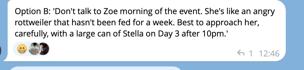 This testimonial from a major client from our last event makes me want to laugh, cry and throw up at the same time