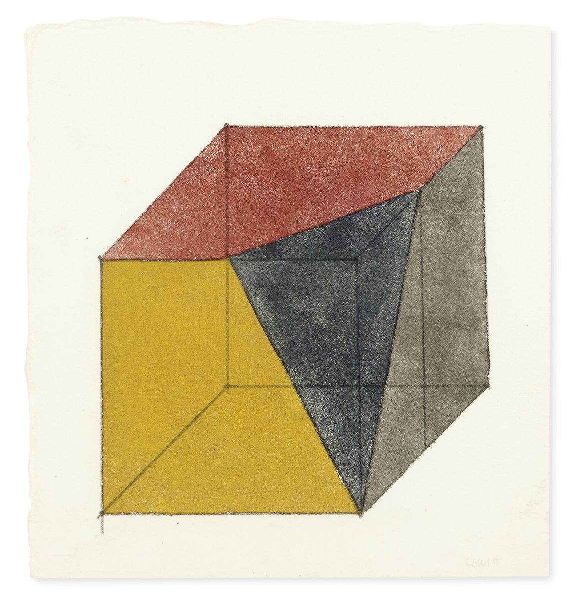 SOL LEWITT 
Form derived from a cube, 1982

.