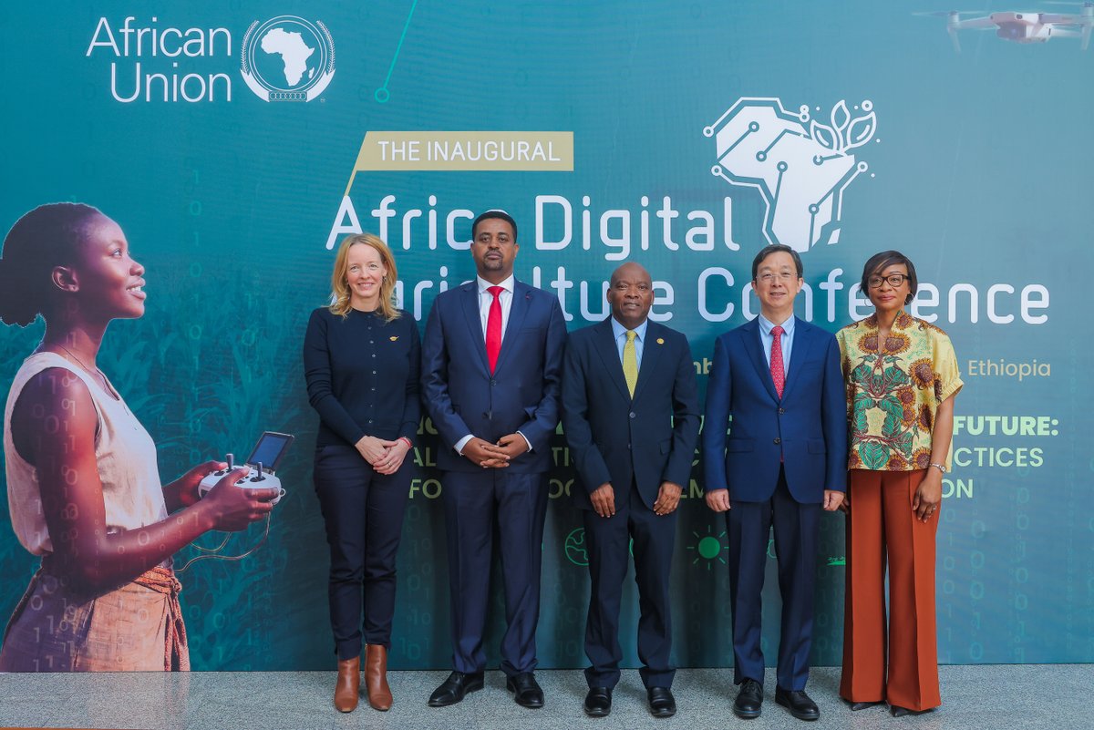 APD_AgricPolicy's tweet photo. The German Embassy, represented by Ms. Silke Stallkamp, delivered opening remarks at the Inaugural AU Digital Agriculture Conference 2025, reaffirmed Germany’s strong partnership with the African Union Commission (DARBE) &amp; support for digital innovation, agribusiness, and youth. https://t.co/uptj8cKDdd