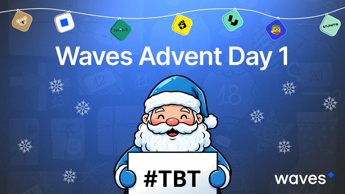 wavesprotocol's tweet image. 🌊 Waves Advent Calendar — Day 1 🎄

We’re opening a cold month with a warm event — and yes, rewards are coming! 🎁

🎯 Today&apos;s Task: Share your Waves Origin Story

Post:
• how long you’ve been with Waves
• where you’re from
• what you do in the ecosystem
+ add a…