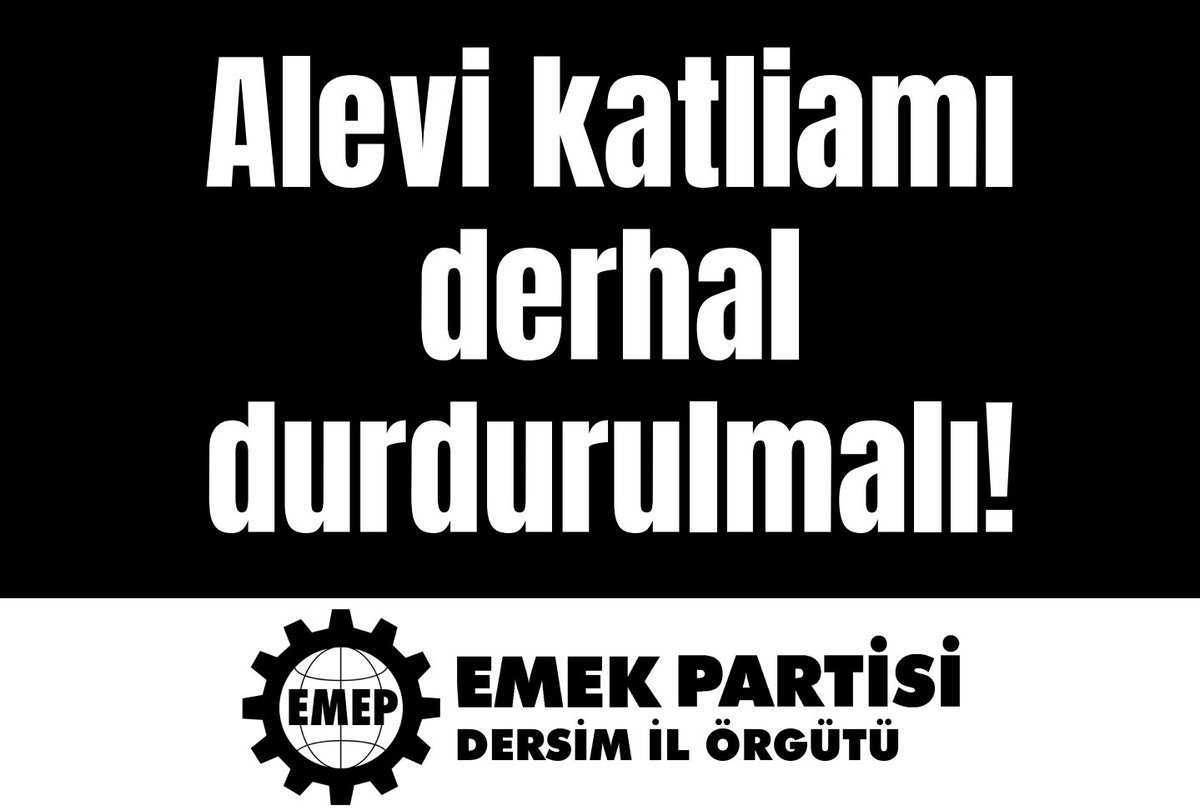 Suriye'de Aleviler katlediliyor! 

2 Aralık Salı günü saat 12:30'da Sanat Sokağı'nda toplanıyoruz! 

Aleviler için çok acil insani koridor! 

Alevi katliamı derhal durdurulmalı!