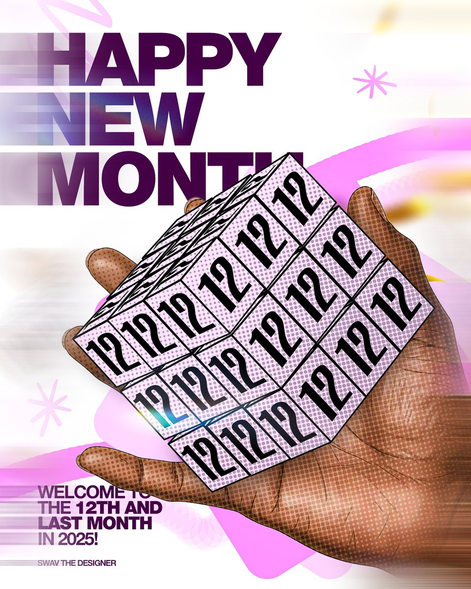 Lorita_theswav's tweet image. Day 11 of 100🗓️
Happy New Month!
December. The 12th and last month of 2025.
Final stretch. Let&apos;s finish strong.
#Swavthedesigner #100daysdesignchallenge #creativedesigner #creativegrowth