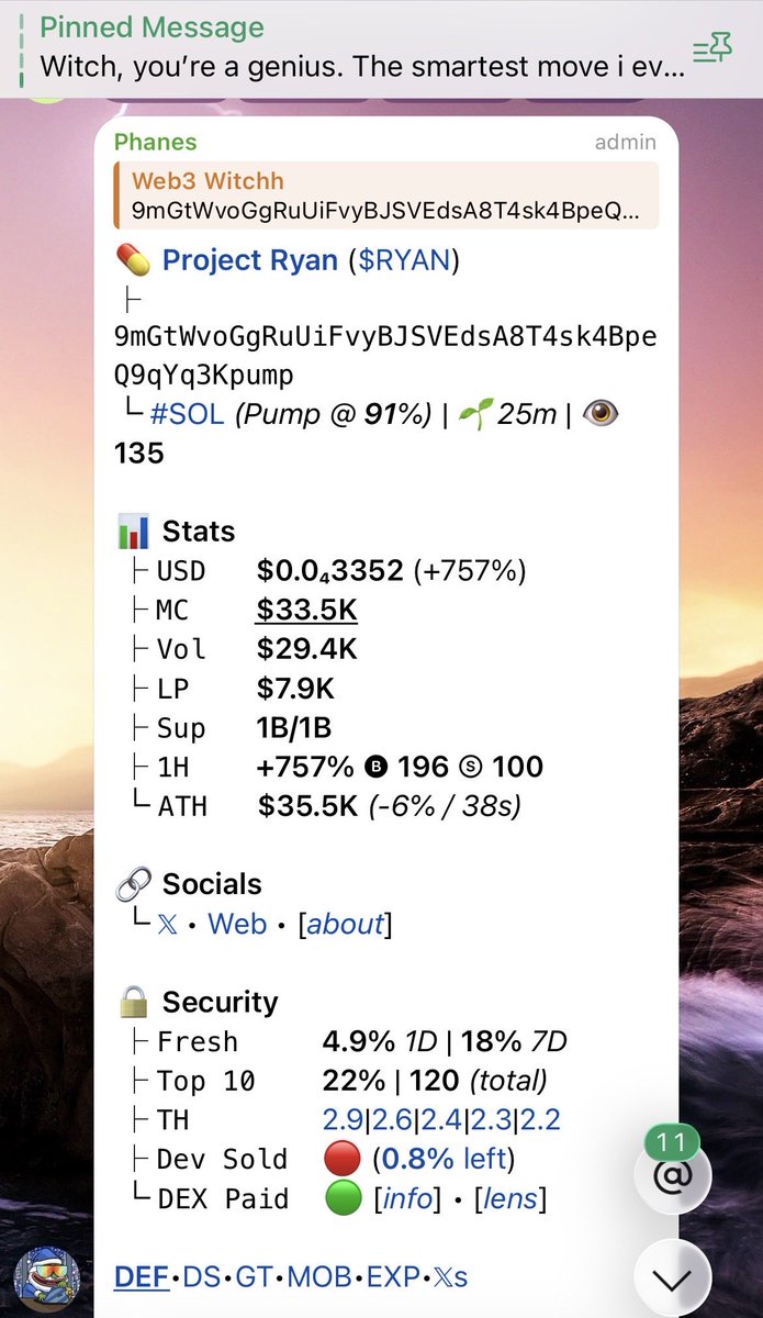 Web3_Witchh's tweet image. Someone is loading this chart right now.
9mGtWvoGgRuUiFvyBJSVEdsA8T4sk4BpeQ9qYq3Kpump
Fresh entries and clean pressure on $RYAN. If this pace stays, it can move quick.
More early plays in my group. t.me/Web3_Witchh

#Solana #helevier #memecoin #Crypto #Altcoins #zeudiners