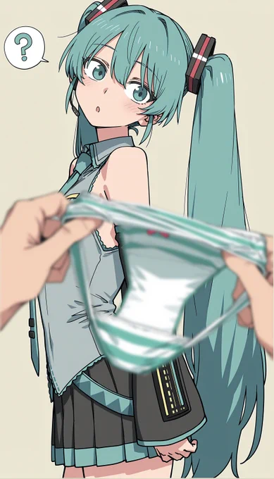 マスターの持つ布に何処か見覚えがある初音ミク