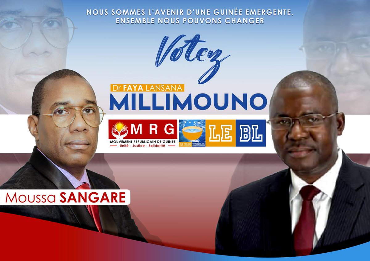 MRG_Force's tweet photo. #COMMUNIQUÉ_OFFICIEL
Le Mouvement Républicain de Guinée (MRG) et le BLOC LIBÉRAL (BL) informent l’opinion nationale et internationale de la signature officielle d’un accord de coalition dans le cadre de l’élection présidentielle prévue en décembre en République de Guinée. https://t.co/wGraIK355u