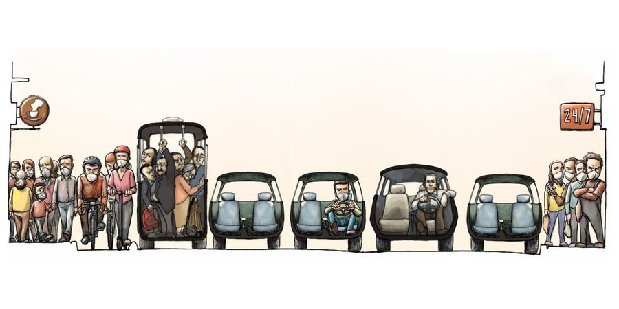 Lo que no se ha entendido es que el coche DESPERDICIA demasiado espacio urbano y lo usamos tontamente para viajes de menos de 6 kilómetros, casi siempre con una sola persona. No hay ciudad que alcance para este uso ineficiente.
