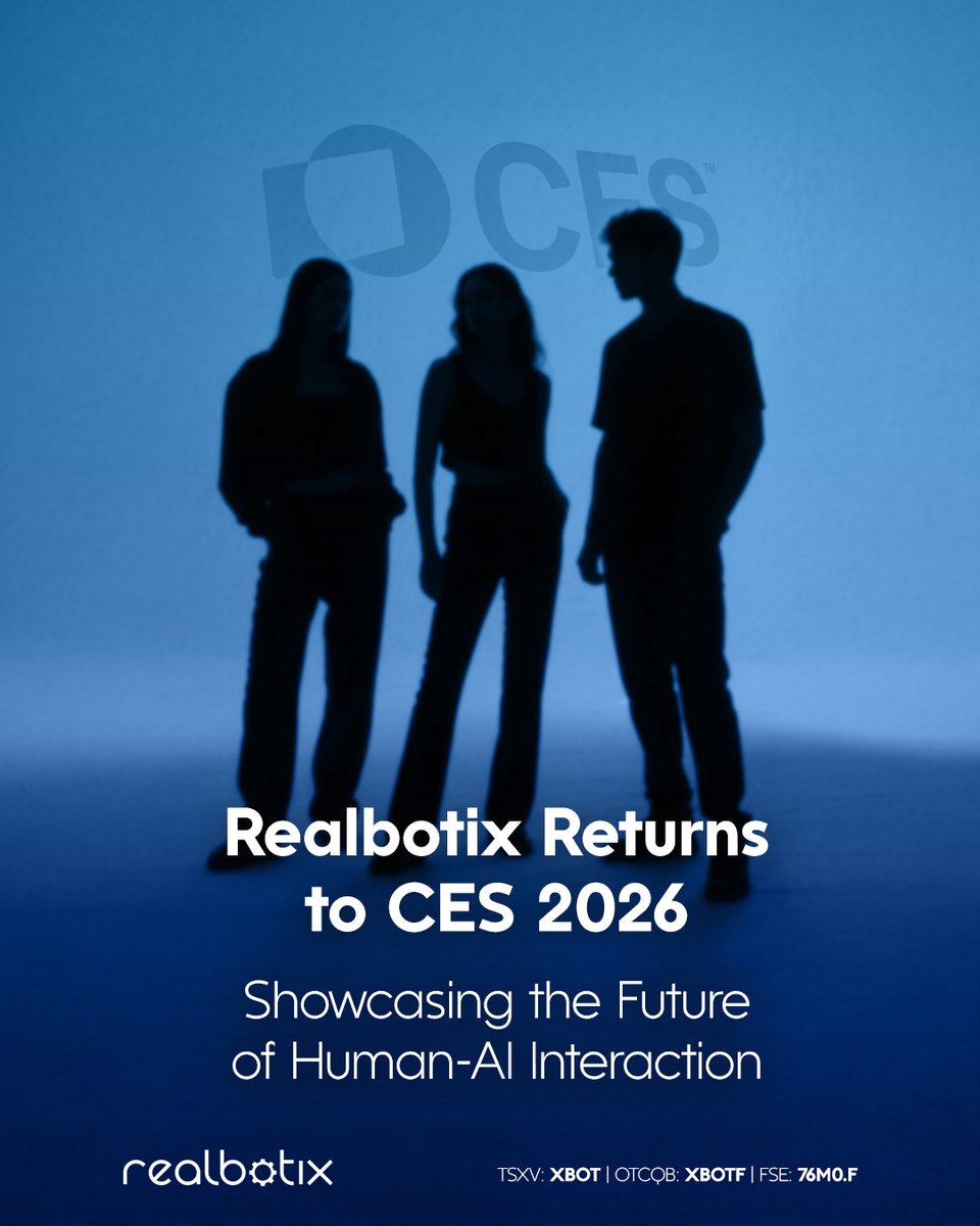 RealbotixCorp's tweet image. We’re heading back to the world’s biggest tech event, #CES2026, in Las Vegas. This global event gathers 140,000+ attendees from over 150 countries, and we’re ready to showcase the next generation of #AI-powered #humanoidrobots.

Read the full details: ordnl.link/eCT3Bcs

🇨🇦…