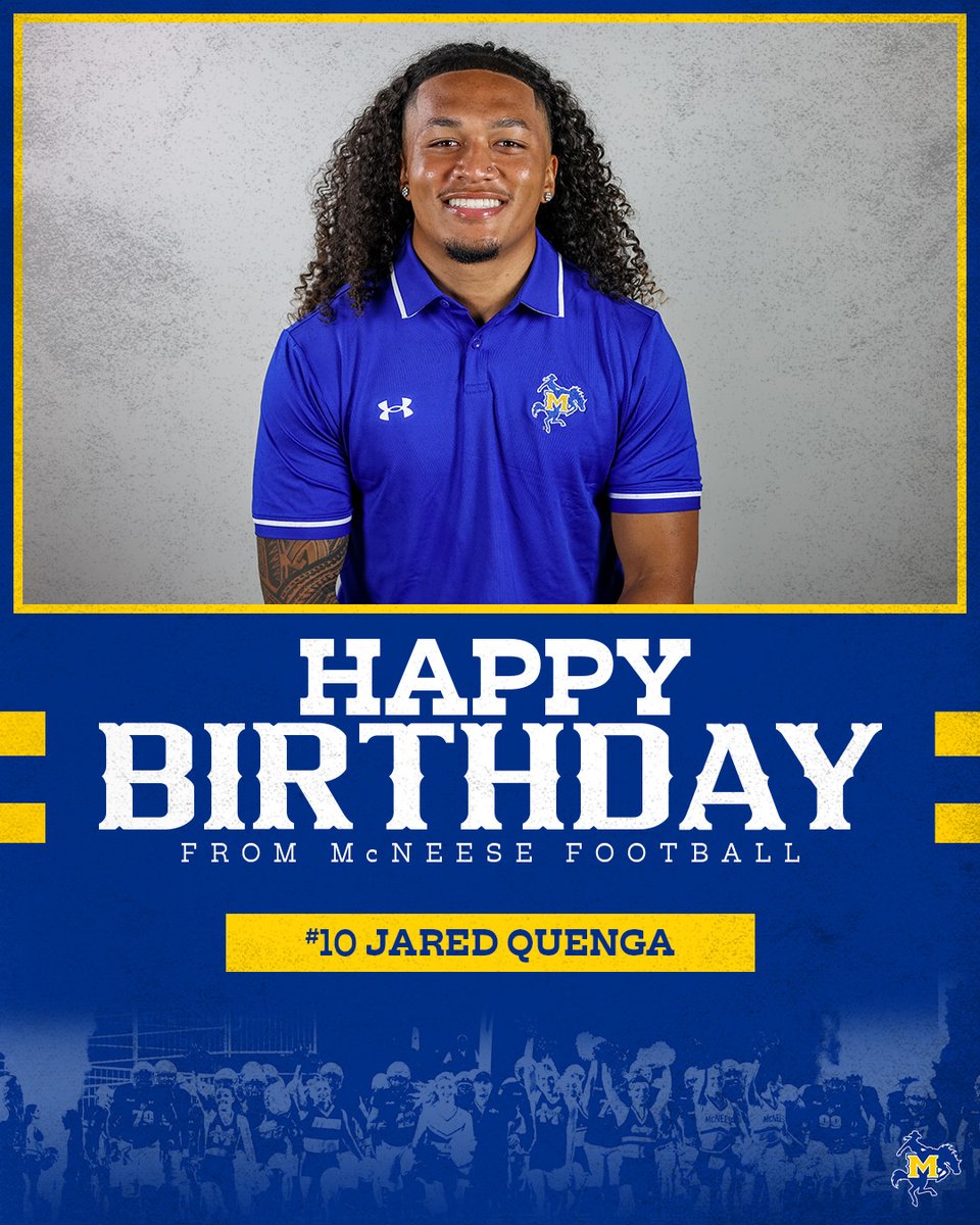 McNeeseFB's tweet photo. Happy Birthday Jared🎈🎉

#GeauxPokes | #StampedeSZN https://t.co/EjbWEnbSyP