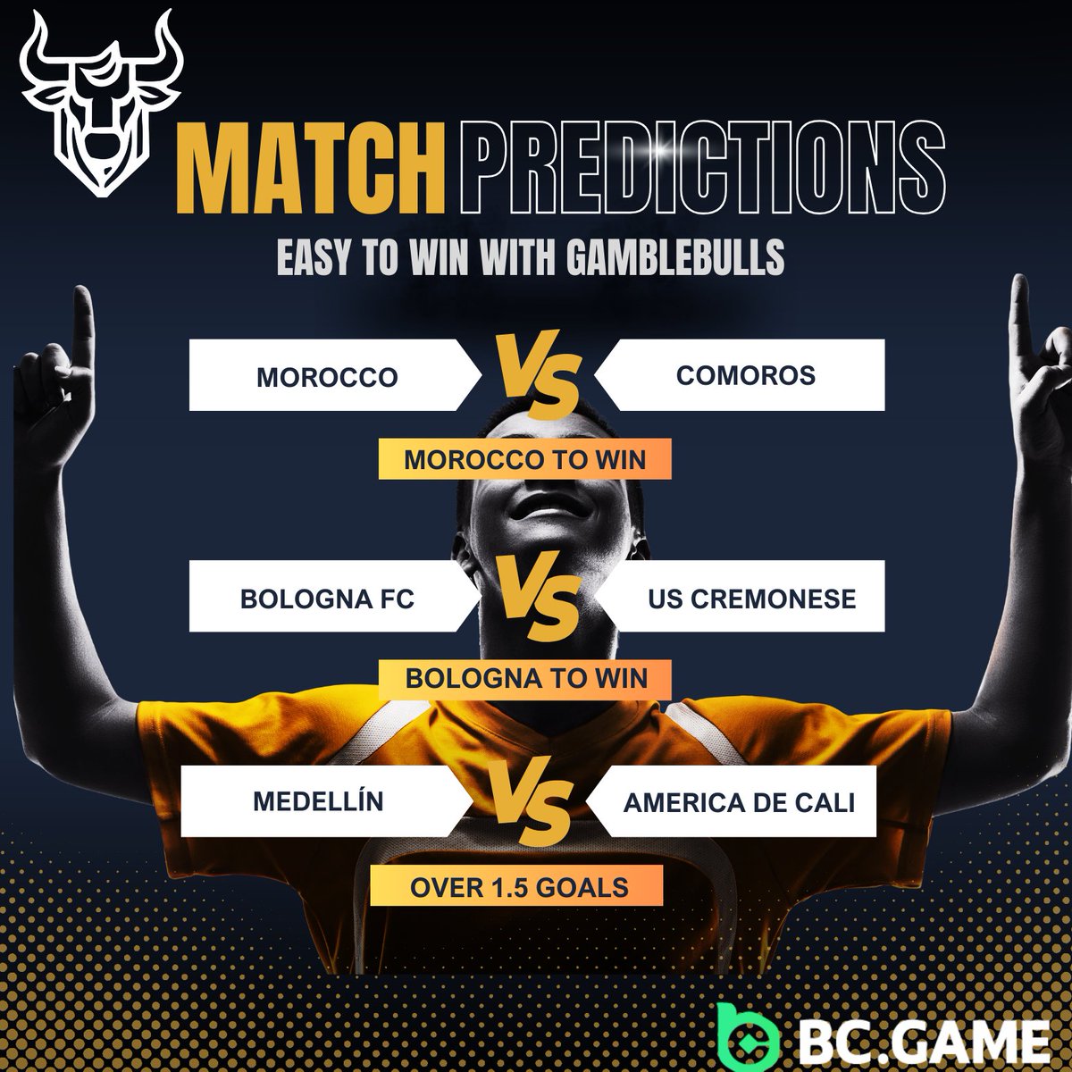 Bulls… this is it.

The last bankroll calls for zero gambling, only logic.

Nothing crazy. No hero bets.

Just clean, high-probability selections to keep the streak alive and the bag safe 💰🐂