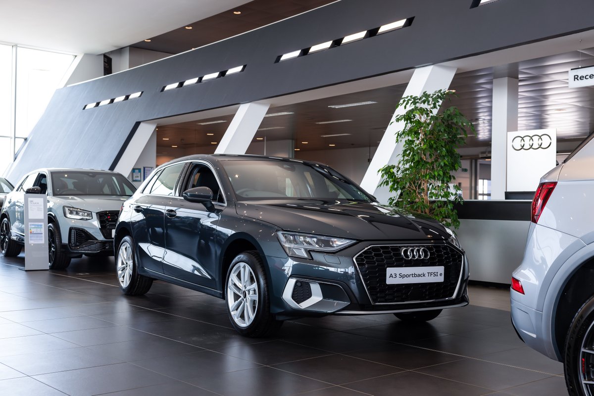 JCMGAudi's tweet photo. ⚡ Hybrid power. Everyday thrill.

The Audi A3 Sportback TFSI e combines intelligent plug-in technology, sporty handling, and a sleek, modern design. It’s the perfect car for drivers who want style, efficiency, and excitement in every journey.

Where would you take it first? https://t.co/Y1h9SCq1dA