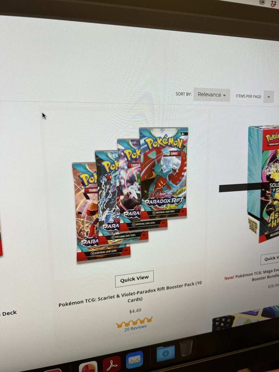 2CatchEmAll's tweet photo. @PokemonDealsTCG Looks like paradox rift is also up https://t.co/zMB7B4N1C6
