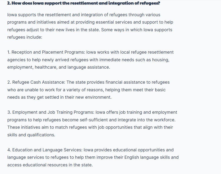 WomanDefiner's tweet image. Iowa is one of many states that partners with the federal Government on Job training for foreign born people. They are being flooded because the state policy is to facilitate it. This is what they give to foreign born peoples.
