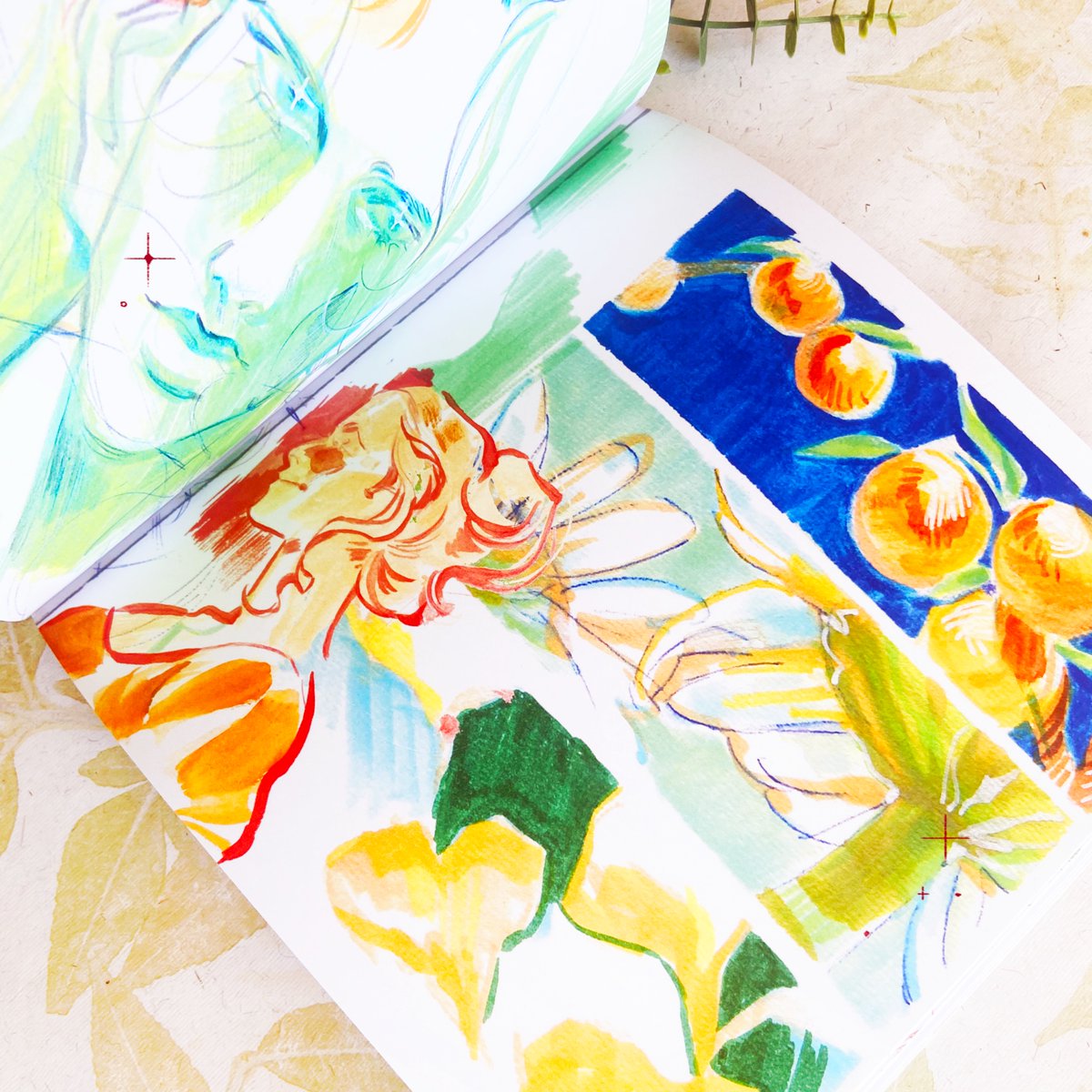 i made a zine compiling all my sketchbooks from these two past years 📖🍀🌻