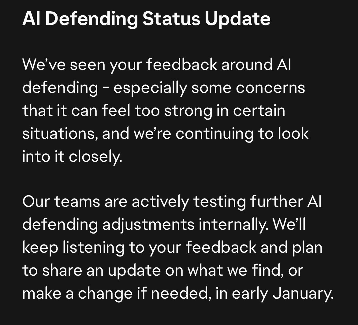 <a href="/EASPORTSFC/">EA SPORTS FC</a> <a href="/EASFCDirect/">EA SPORTS FC Direct Communication</a> People are purposefully holding onto CM’s or CDM’s because the AI defends situations perfectly and it’s only getting ‘looked at’?

Most clear case of needing a patch we’ve had in years, only will get worse with better defenders and playstyles too