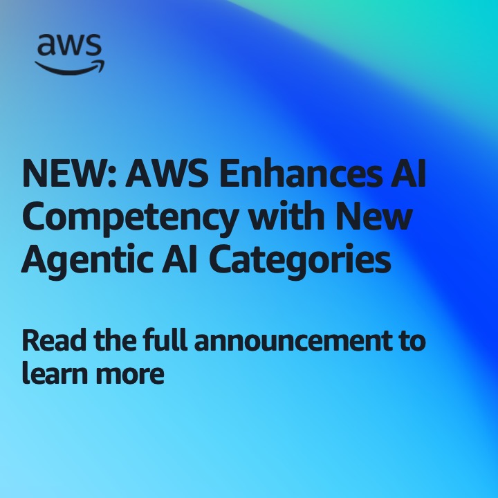 AWS_Partners's tweet image. NEW from #AWSreInvent: Announcing #AWS Agentic AI Categories within the AI Competency Program. 🚀 go.aws/4orkXlI

Specialized categories for Agentic AI Applications, Agentic AI Tools, &amp;amp; Agentic AI Consulting Services in our largest Specialization launch ever with 60…