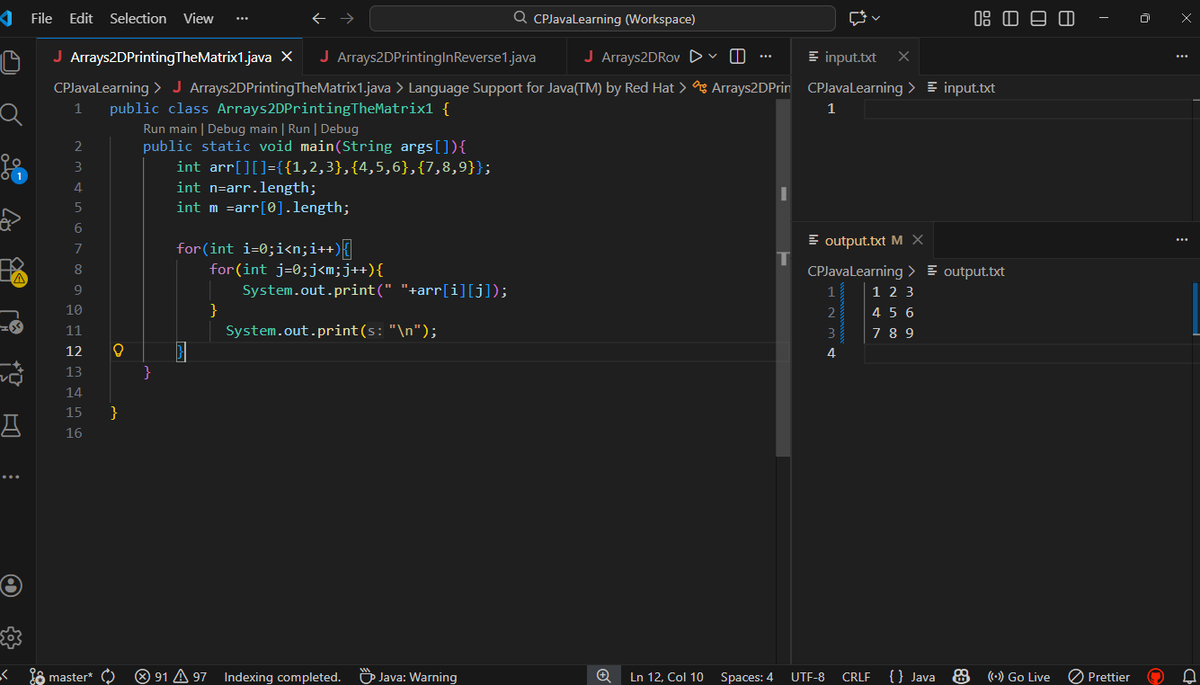 Ankitdotdev's tweet image. Given a 2D array Printing 2D matrix in java.(Not Using Inbuilt functions for this)

#JavaLearning #coding #programming