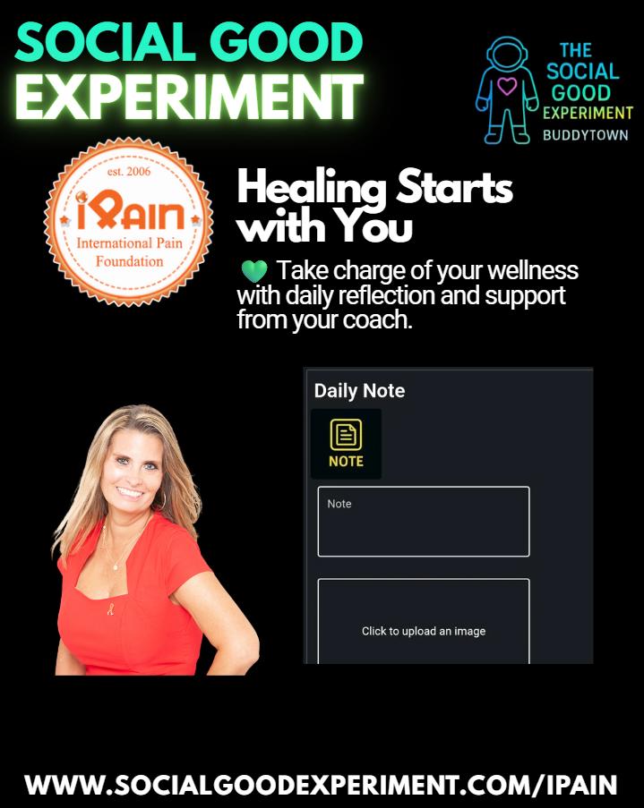 iPainOfficial's tweet photo. The experiment continues! Partner with iPain & The Social Good Experiment for ongoing empowerment. Track, connect, change lives. Who's next? Join now https://t.co/7HIUD6lpmu #ChronicPain #NERVEmber #MyPainIsLike #SocialGoodExperiment https://t.co/Af4QMs2FD1