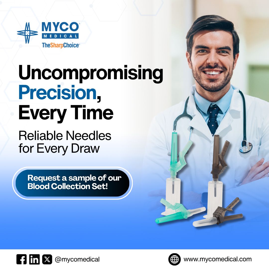 MYCOMedical's tweet image. Inconsistent needles jeopardize patient comfort and sample quality. MYCO’s RELI® Blood Collection Needles undergo rigorous 100% camera inspection to ensure unmatched reliability and precision. Request a sample set now at mycomed.co/3aj  

#LabPrecision #PatientComfort