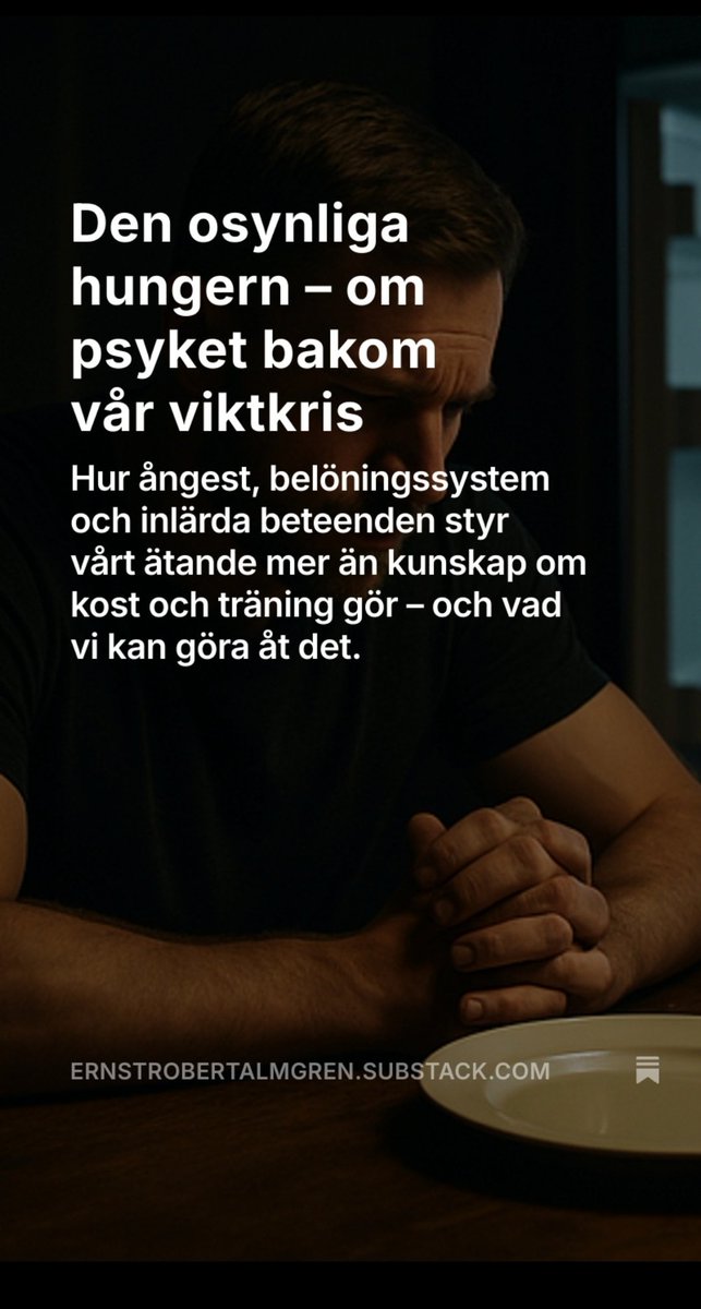 Vi vet mer om kost och träning än någonsin. Ändå blir vi tyngre, sjukare och tröttare.

Inom psykiatrin ser jag samma sak varje dag:

Överätande handlar sällan om okunskap – det handlar om psykologi.
Om ångest, kontroll, skam och tröst.

>>>
