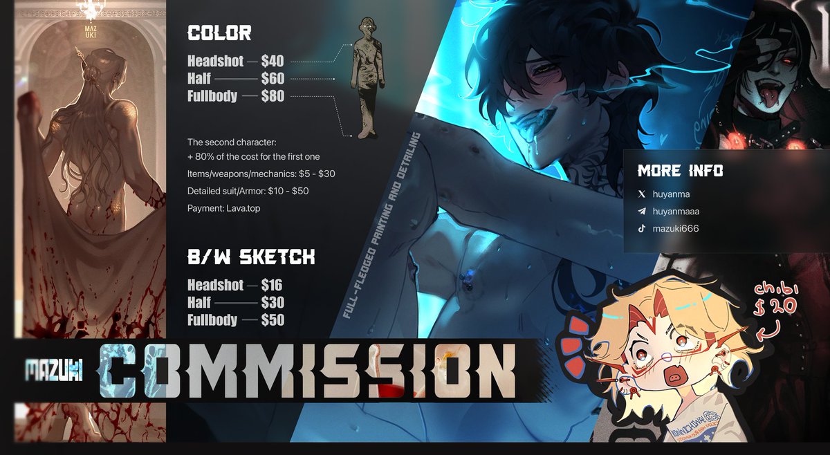 Recruitment for commission is open! 🤗

Additional information: mazukiinfo.carrd.co

#commissionsopen #Commission