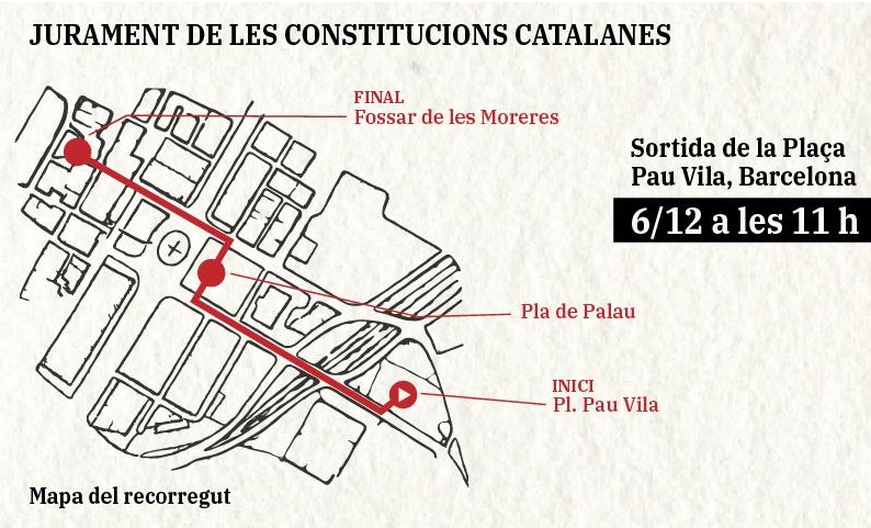 No hi podem faltar ✊
Vine a jurar les Constitucions Catalanes 
Ens trobem a :
📍Estació Sant Cugat Centre
⌛A les 9:45 h
I marxem cap a Barcelona