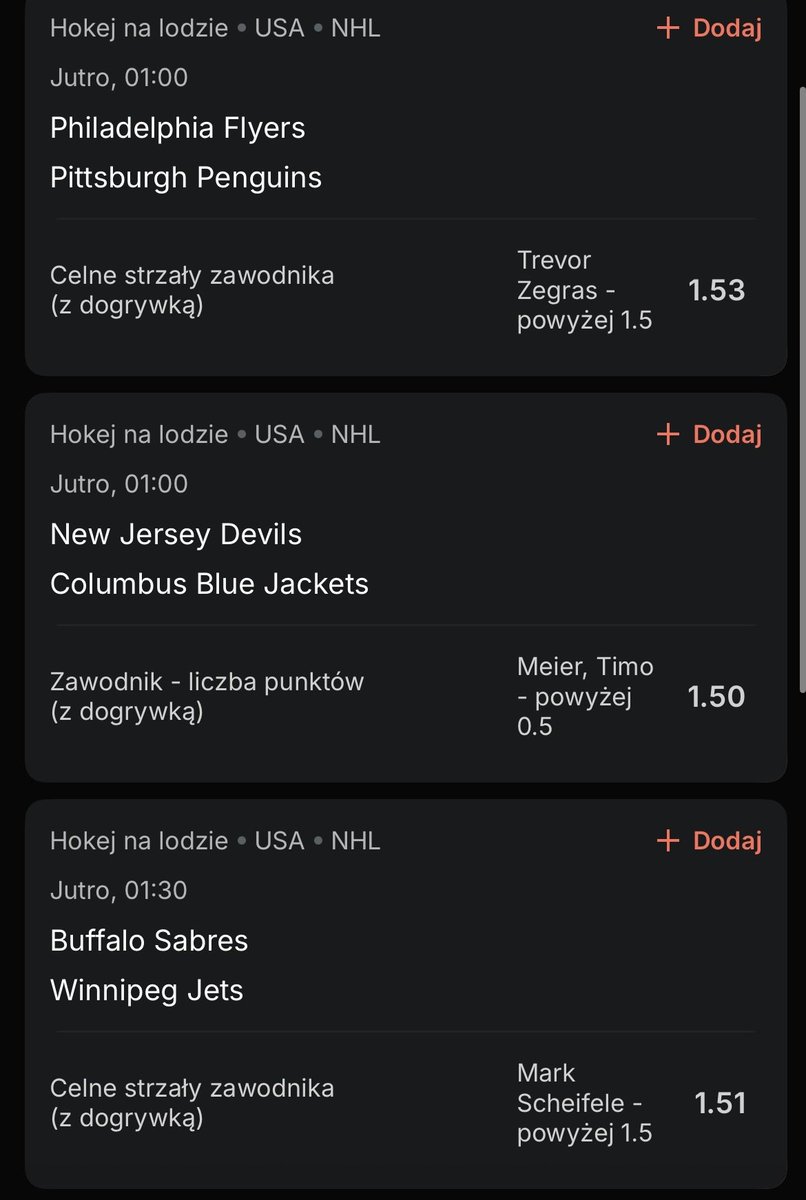 Recreaver's tweet image. Witam serdecznie! Jak obiecywałem, dziś z analizą nocnych typów w naszej ukochanej Lidze Hokeja! 😎

Link do kuponiku 💰 superbet.onelink.me/Tegf/azibipaf

Dziś na tapet bierzemy ⬇️

1⃣ Trevor Zegras +1.5 celnego strzału - @ 1.53
2⃣ Timo Meier +0.5 punkta w meczu - @ 1.50
3⃣ Mark Scheifele…