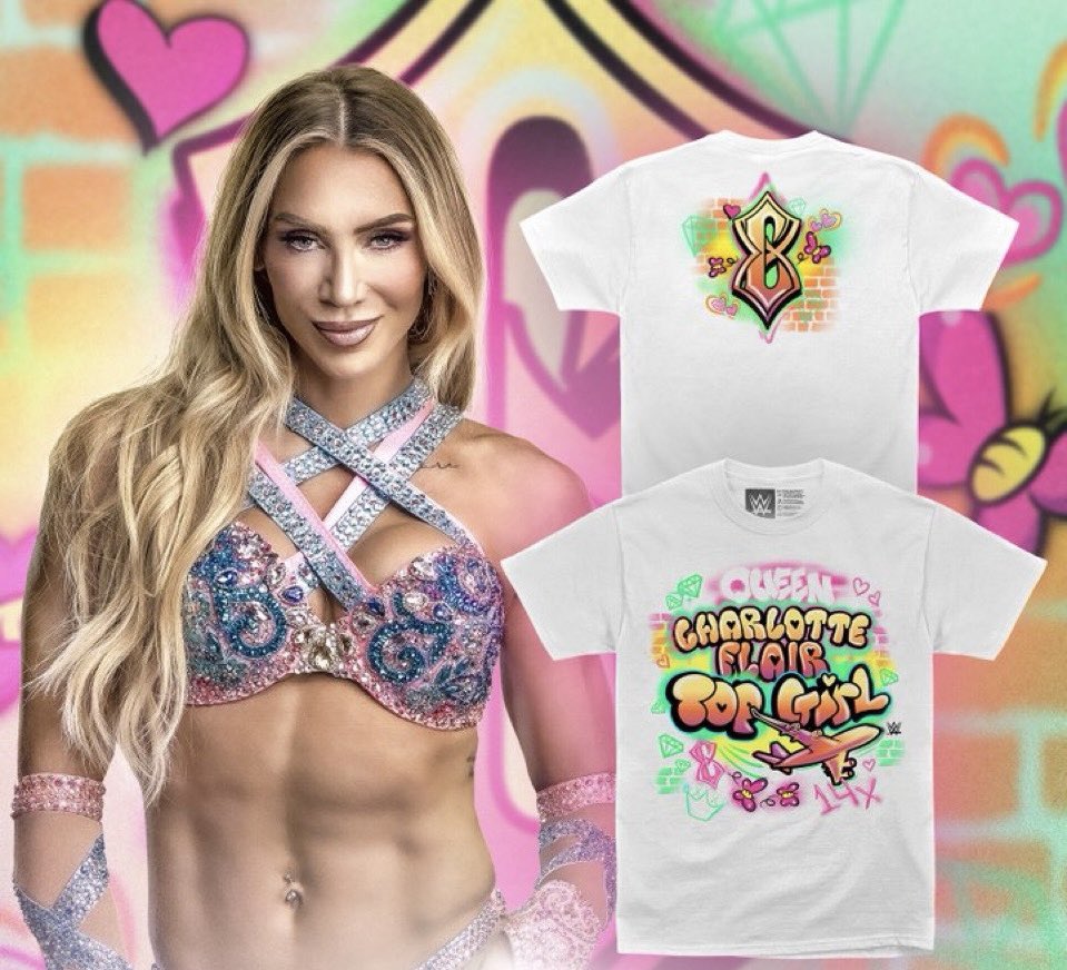 🚨 Charlotte Flair’s newest “Top Girl” shirt is currently the #1 TOP SELLER on WWE Shop.