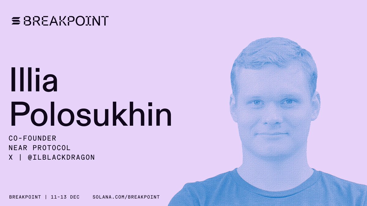 See you at <a href="/SolanaConf/">Solana Breakpoint 🇦🇪 Abu Dhabi Dec 11-13</a>! I'm excited to talk about how NEAR Intents are bringing unstoppable liquidity to the <a href="/solana/">Solana</a> ecosystem.