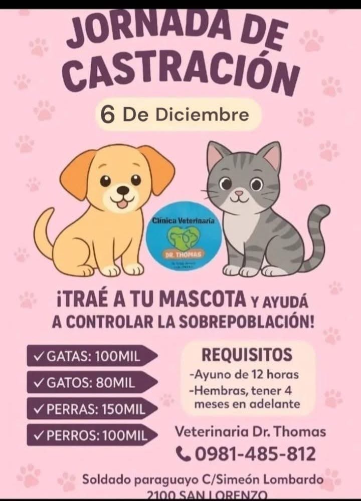 Jornadas de castraciones a bajo costo solo ayudamos publicando toda la información en las imágenes 🙌🐾