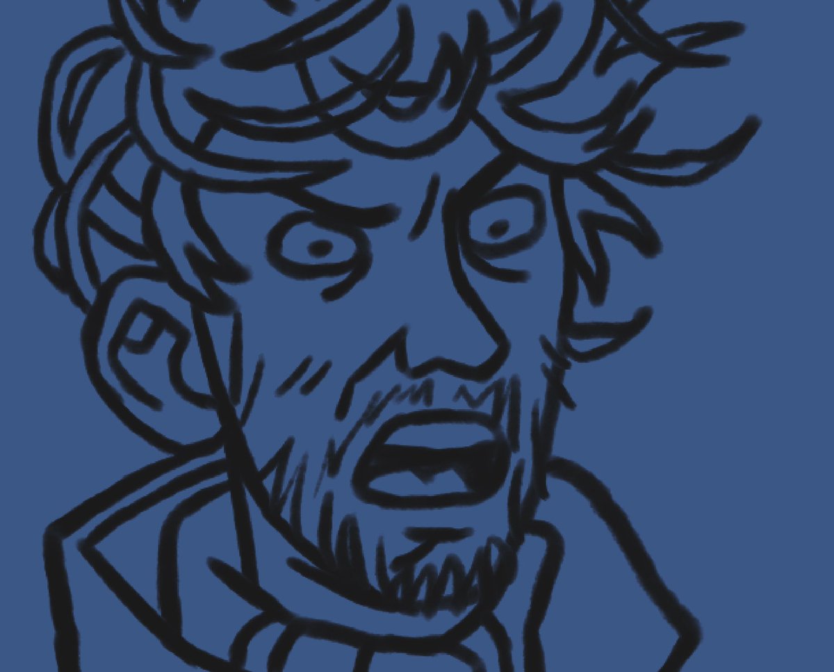 Устала рисовать фахверковые домики, открыла старый файл. Накричал на меня, закрыла файл.