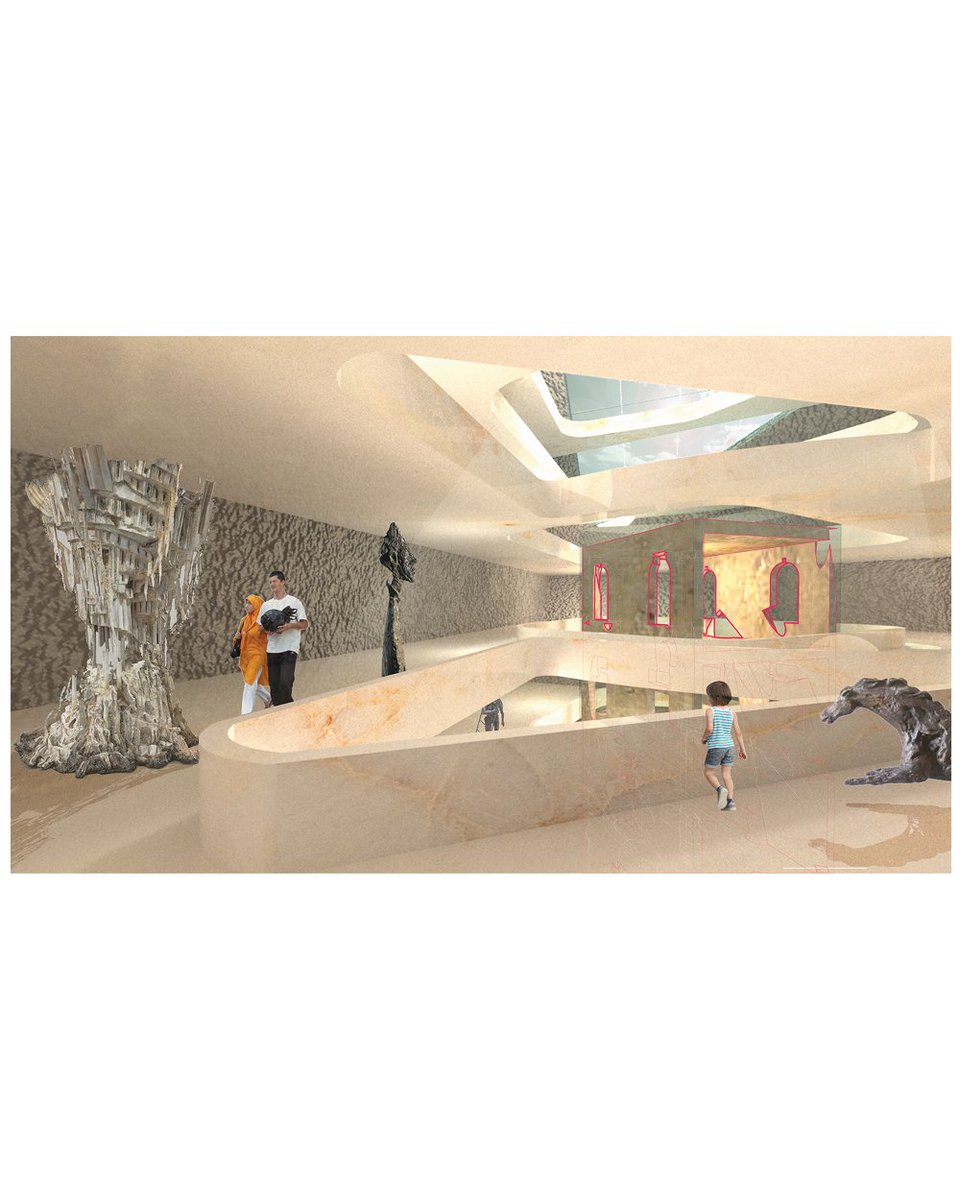 unixyzglobal's tweet image. 2/ The design merges preserved ruins with contemporary forms to create a powerful narrative of memory and reconstruction.