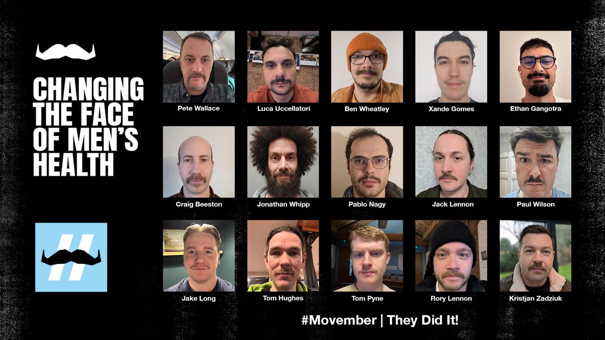 LucidGamesLtd's tweet image. #Movember 2025 🥸

Huge congrats to the team for raising £786 so far for @MovemberUK!  ✨

Check out their faces, one may shock you… The rest show true growth &amp;amp; dedication. 👀

Well done, Team Lucid! Still time to donate or share 💙
bit.ly/3Ju8uPS

#charity #menshealth