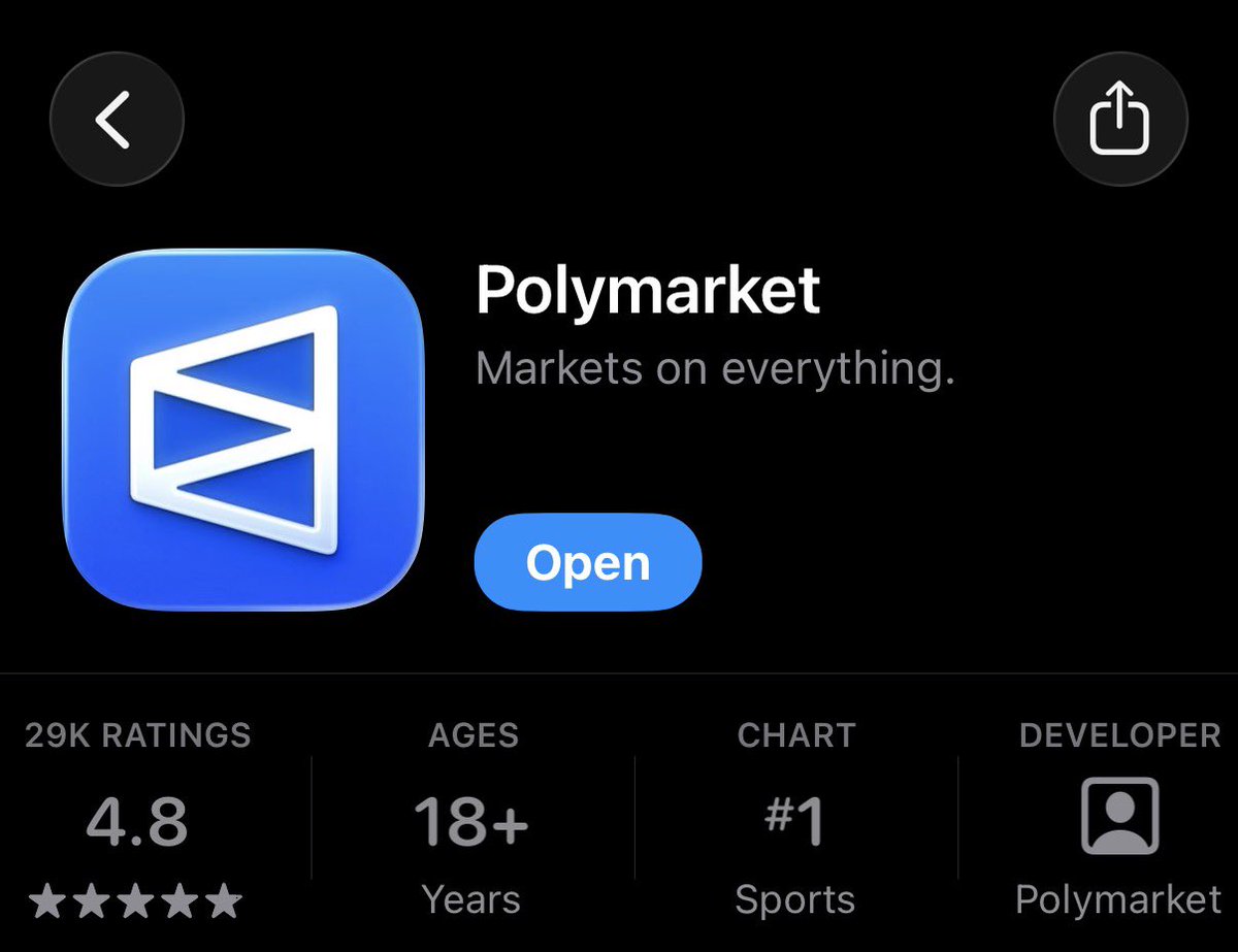 Polymarket App Tops Apple Store Free Sports Category