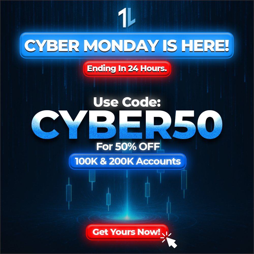 ⚡ Cyber Monday is officially HERE , and it's ending in just 24 hours.
Use code CYBER50 to get 50% OFF on our 100K &amp; 200K accounts before the deal disappears.
Don’t wait.
👉 Get yours now at:
onestopprop.com