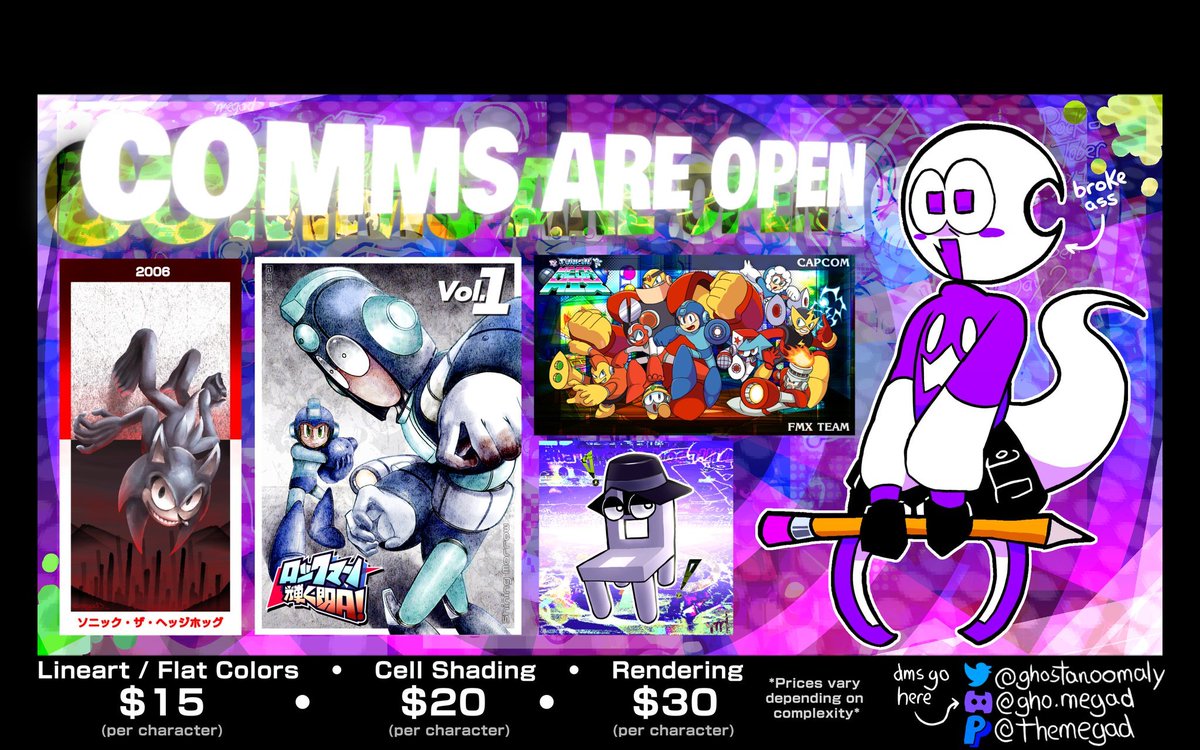 ghostanoomaly's tweet image. IM OPENING EMERGENCY CXMMS

I need like 40 dollars to me to repair my phone which is the very thing i draw with so pretty pls spread this out

(prices may vary depending on the complexity)